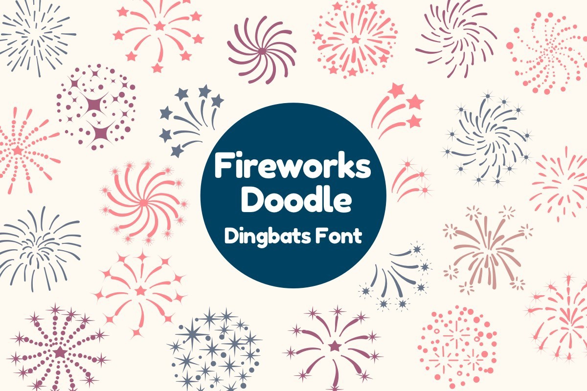 Fireworks Doodle Font preview