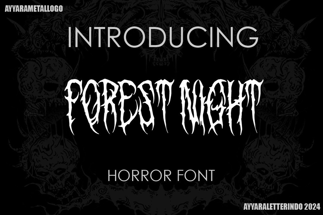 Forest Night Font preview