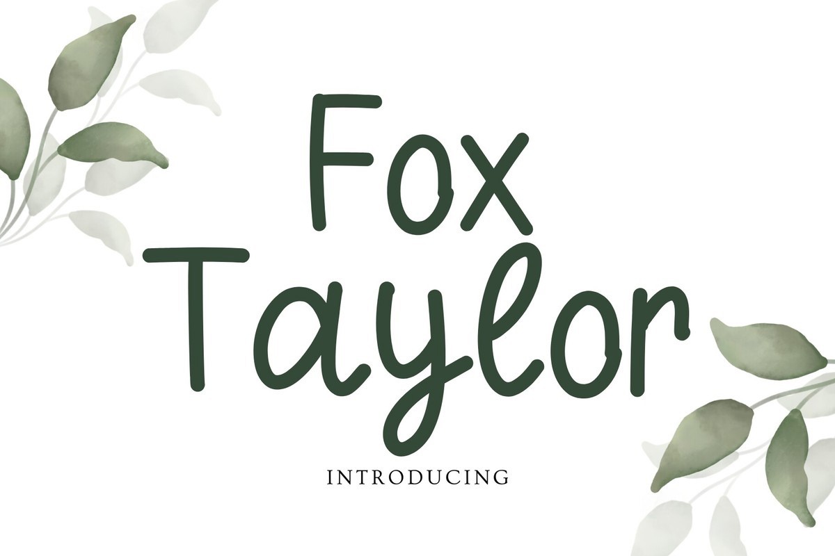 Fox Taylor Font preview