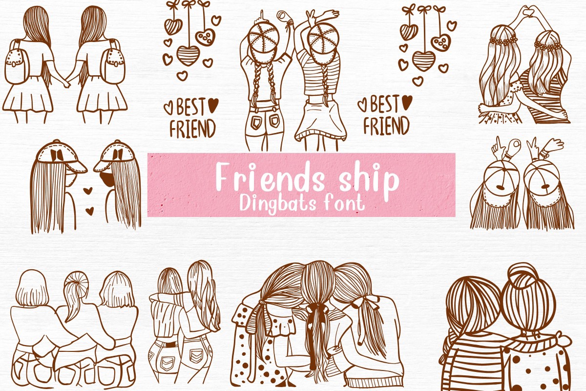 Friends Ship Font preview