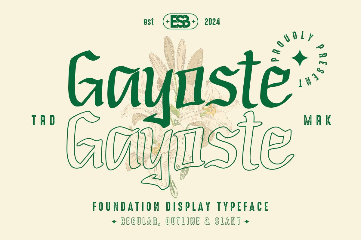 Gayoste Font preview