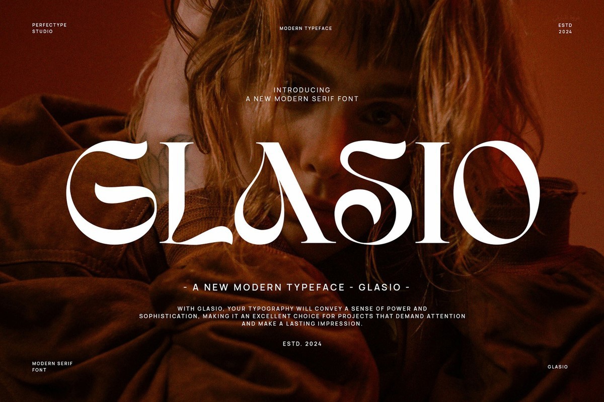 Glasio Font preview