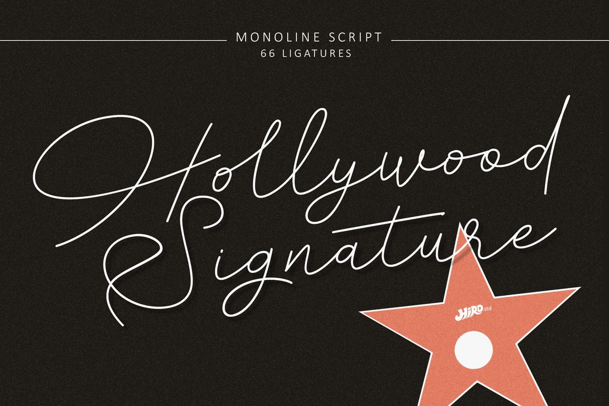 Hollywood Signature Font preview