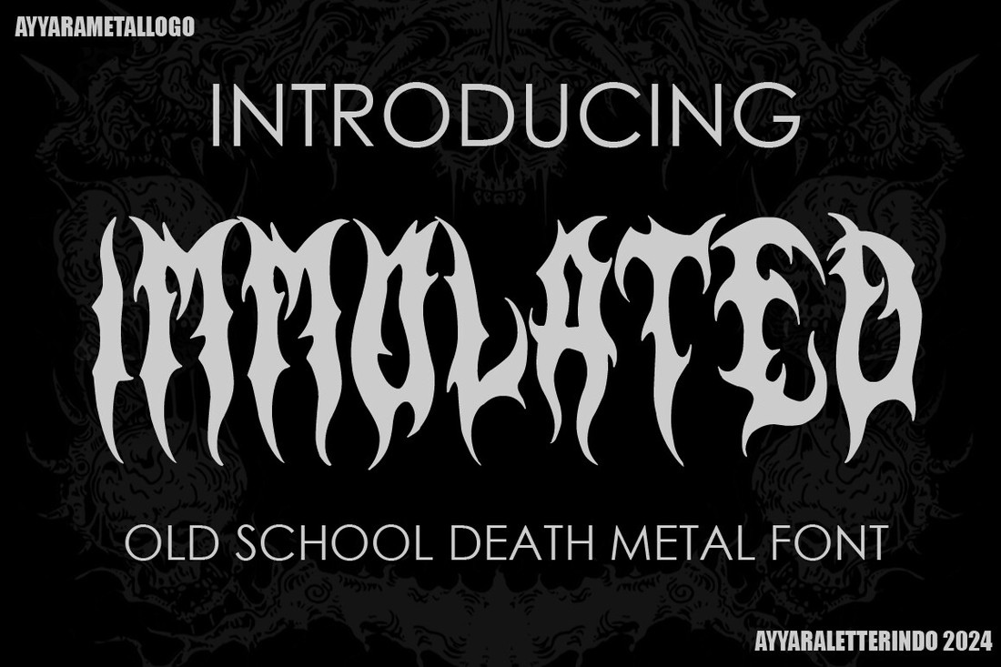 Immolated Font preview