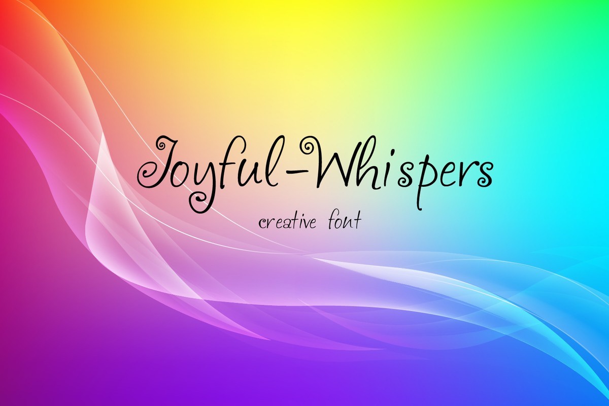 Joyful Whispers Font preview