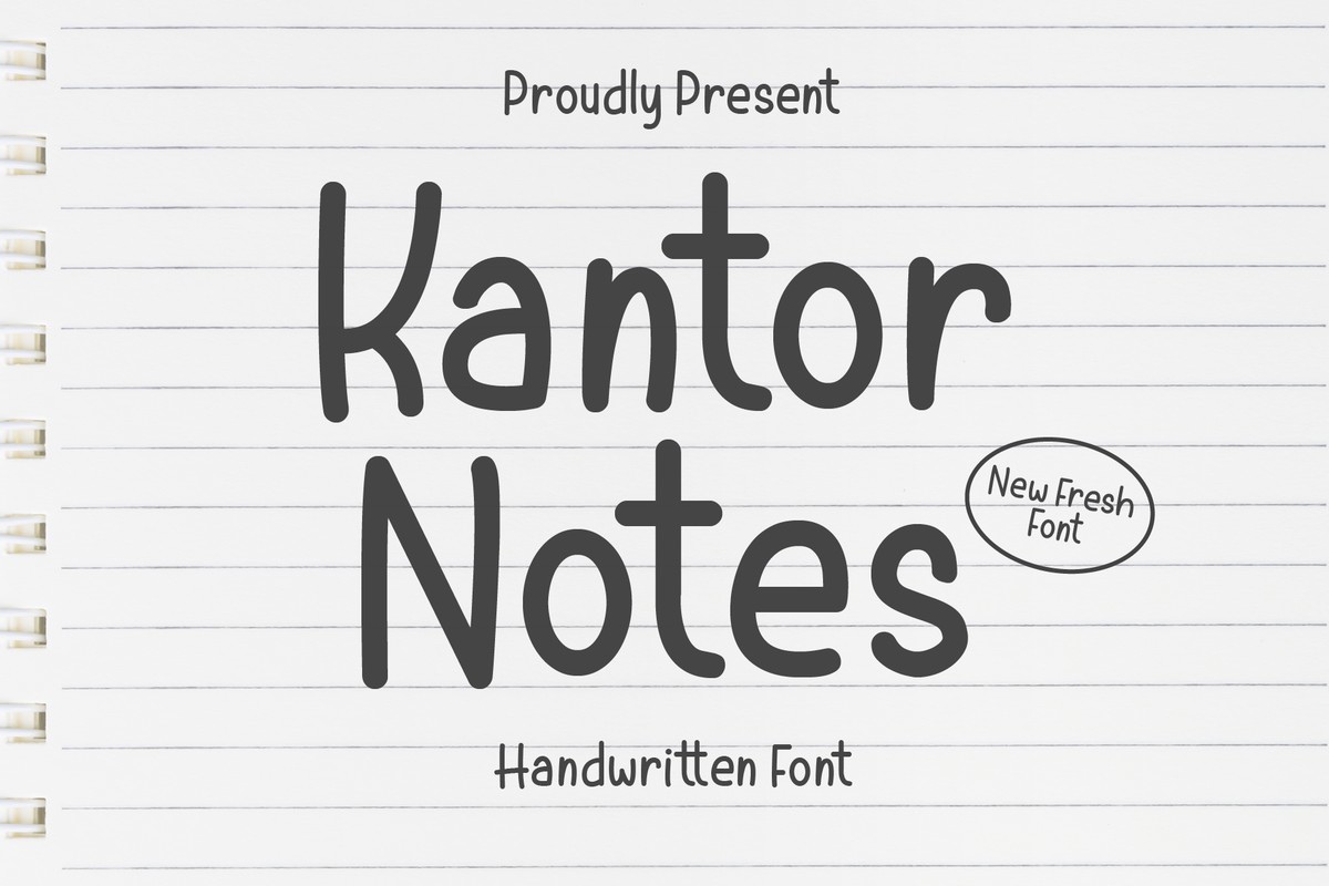 Kantor Notes Font preview