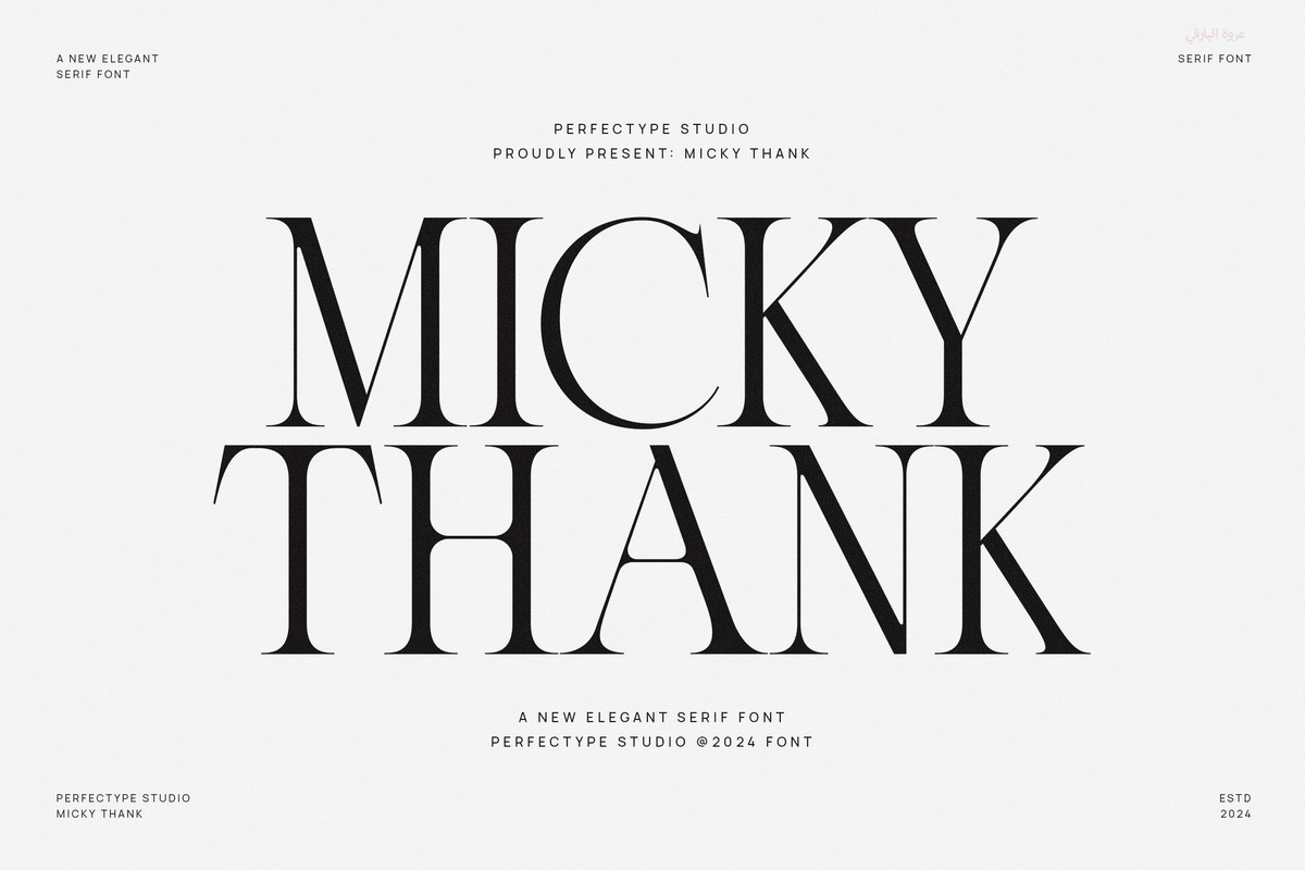 Micky Thank Font preview