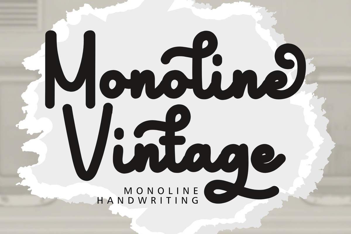 Monoline Vintage Font preview