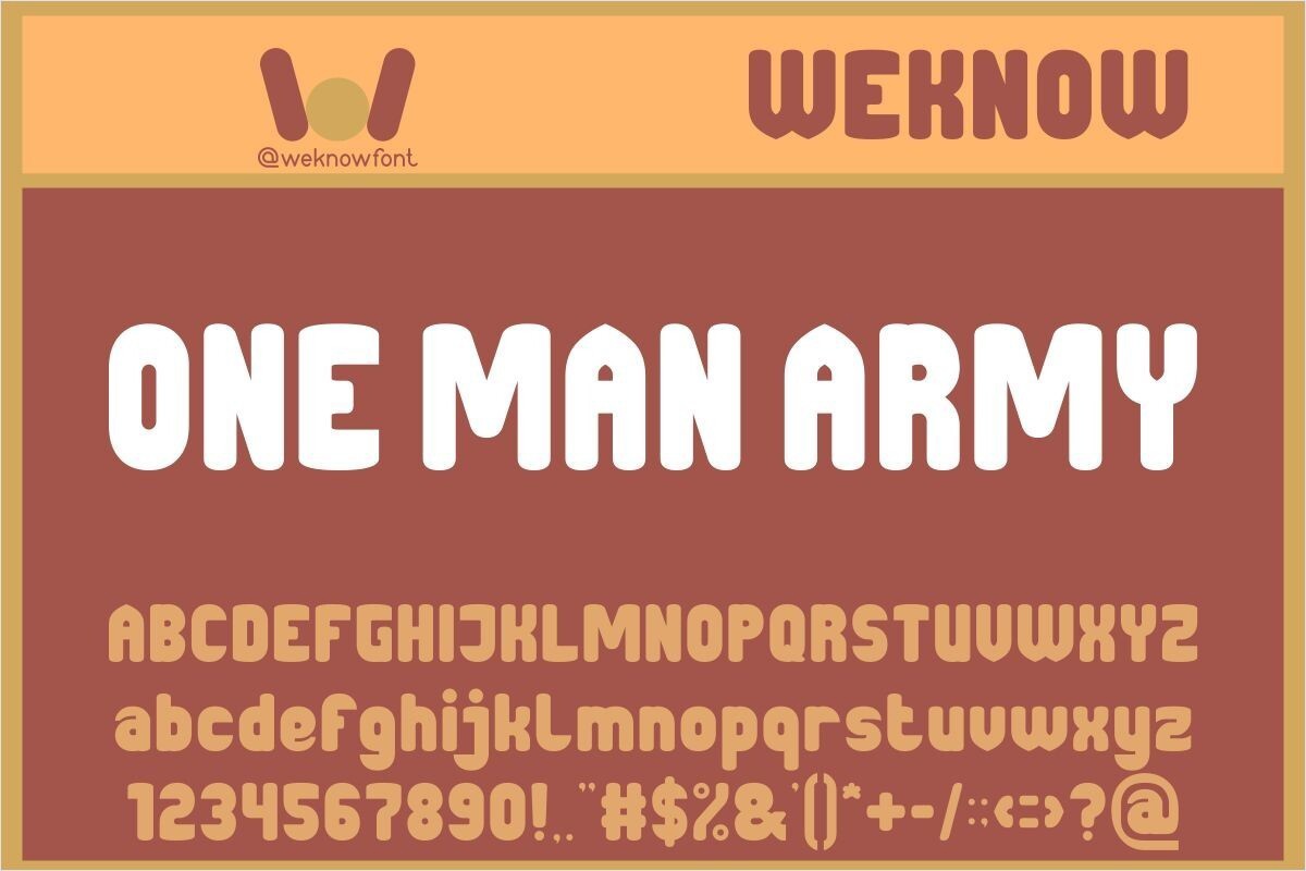 One Man Army Font preview