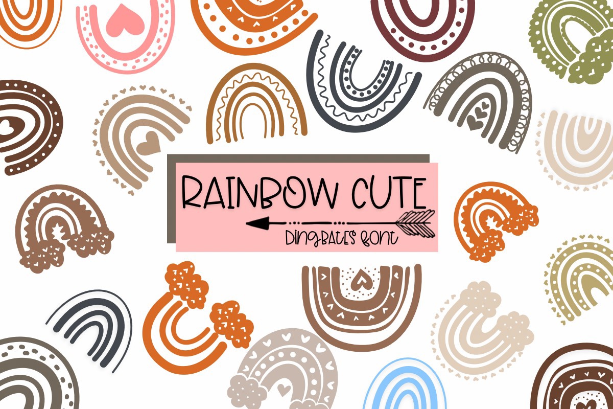 Rainbow Cute Font preview