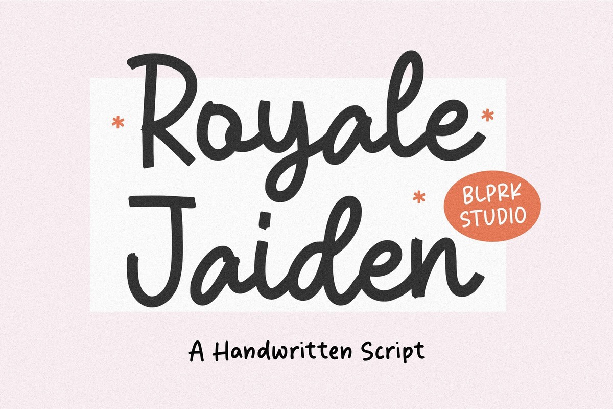 Royale Jaiden Font preview