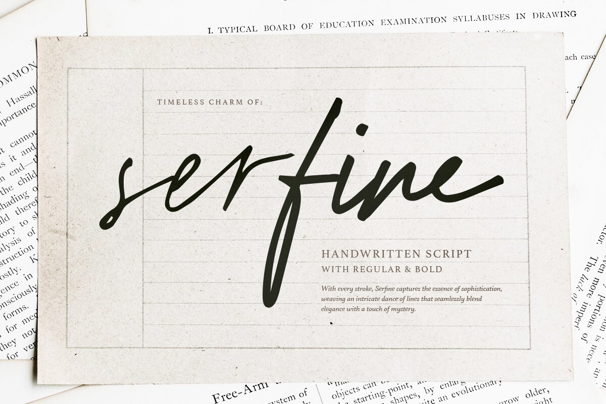 Serfine Font preview