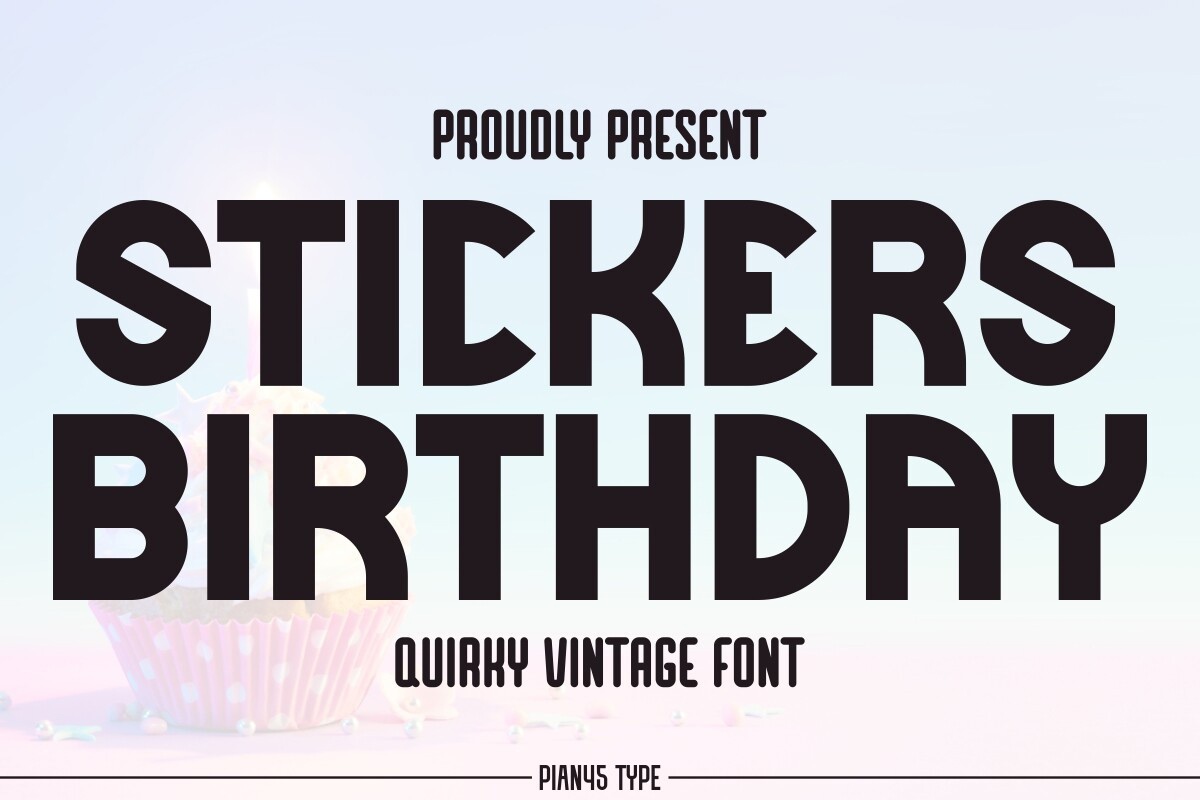 Stickers Birthday Font preview