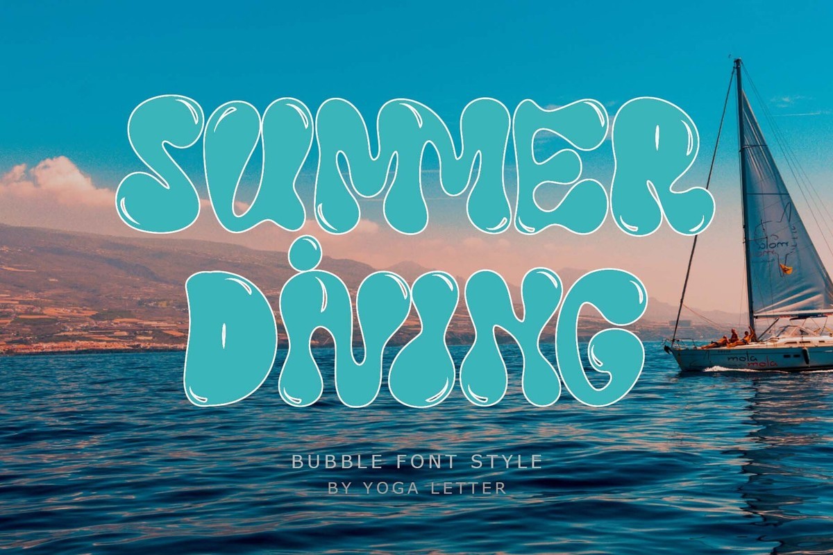 Summer Diving Font preview