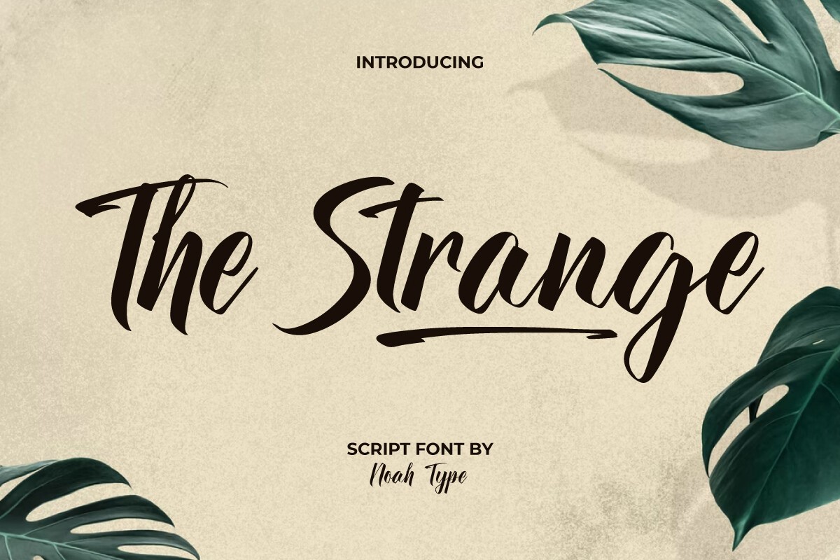 The Strange Font preview