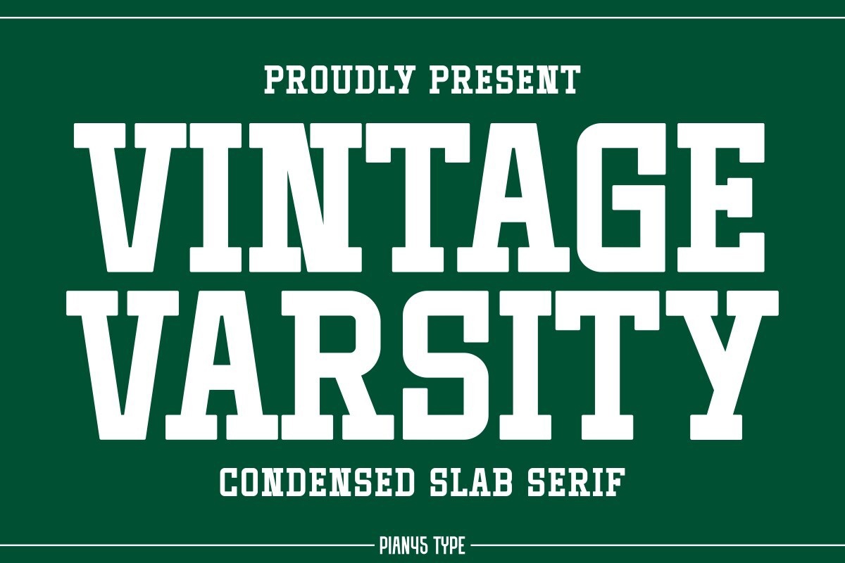 Vintage Varsity Font preview