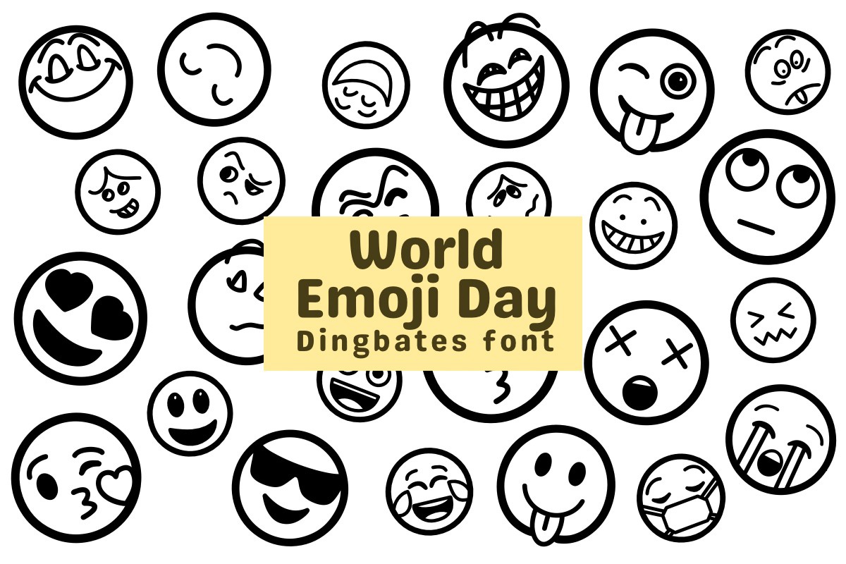 World Emoji Day Font preview