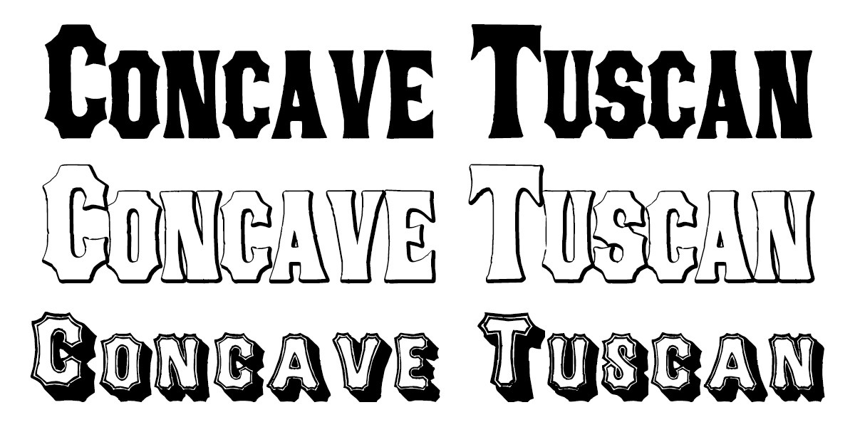 Concave Tuscan Font preview