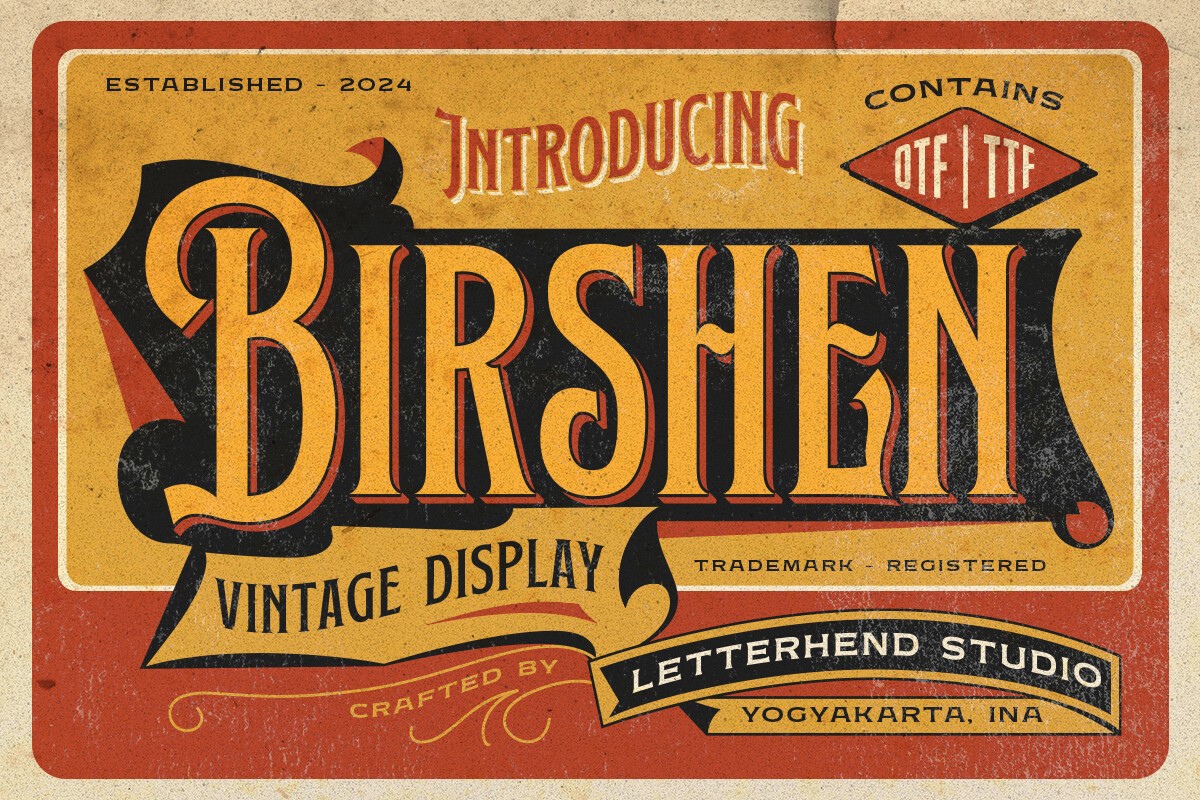 Birshen Font preview