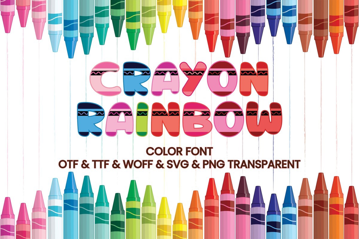 Crayon Rainbow Font preview