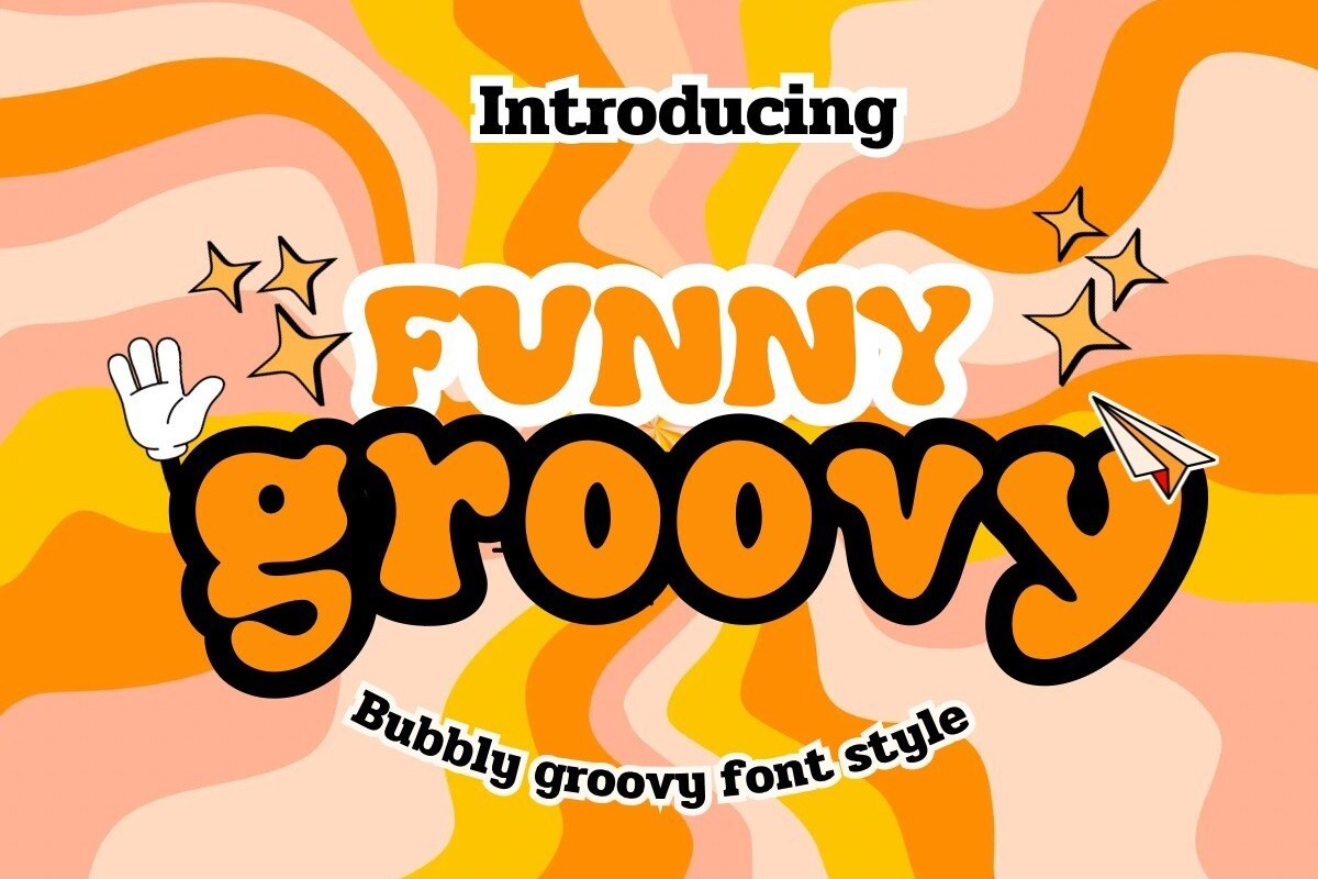 Funny Bubbly Groovy Font preview