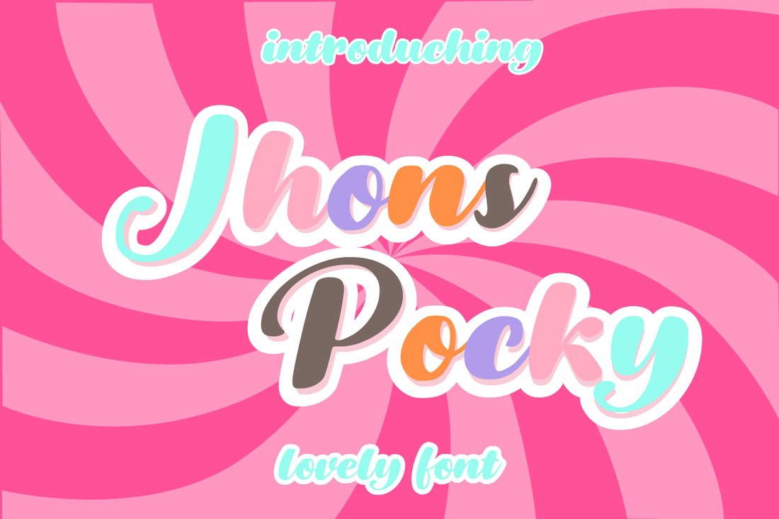 Jhons Pocky Font preview