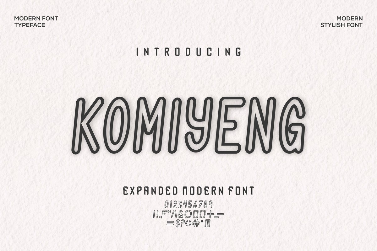 Komiyeng Font preview