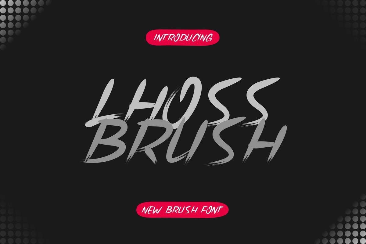 Lhoss Brush Font preview