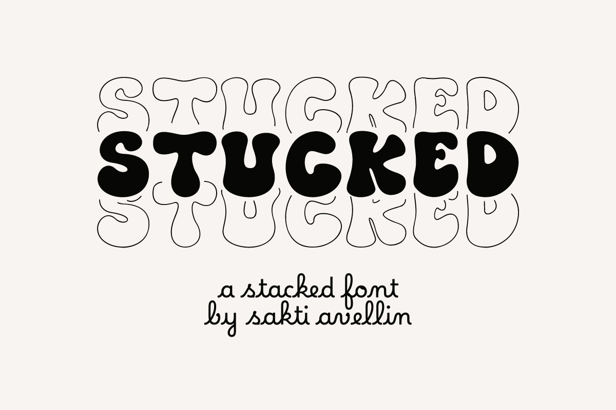 Stucked Font preview