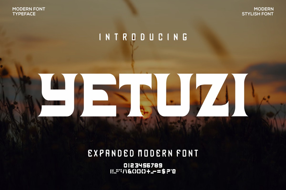 Yetuzi Font preview