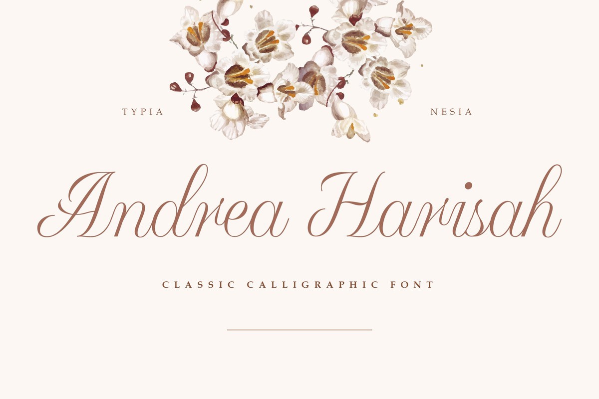 Andrea Harisah Font preview