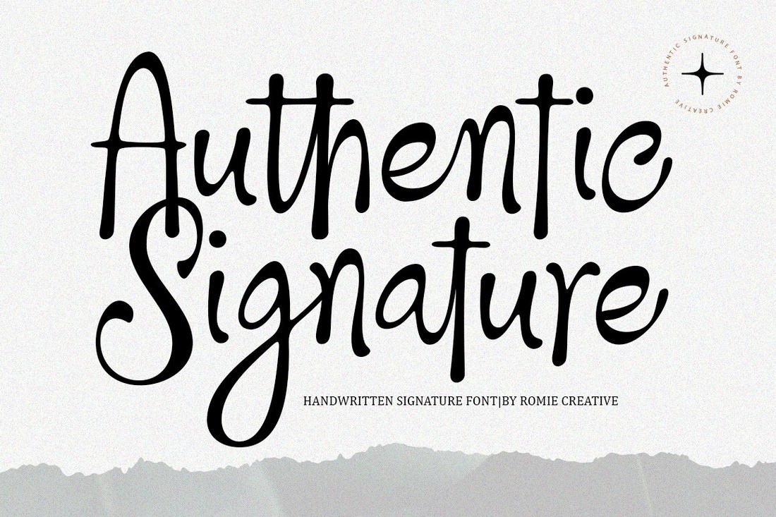 Authentic Signature Font preview