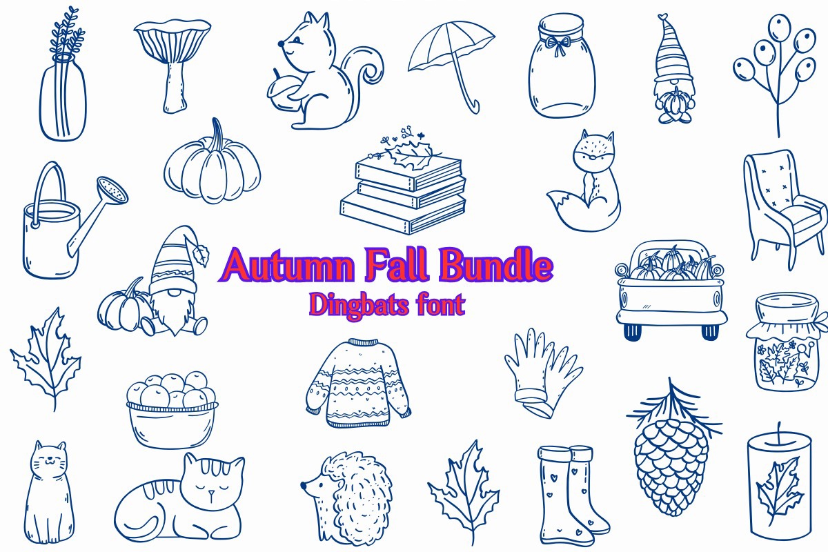 Autumn Fall Bundle Font preview