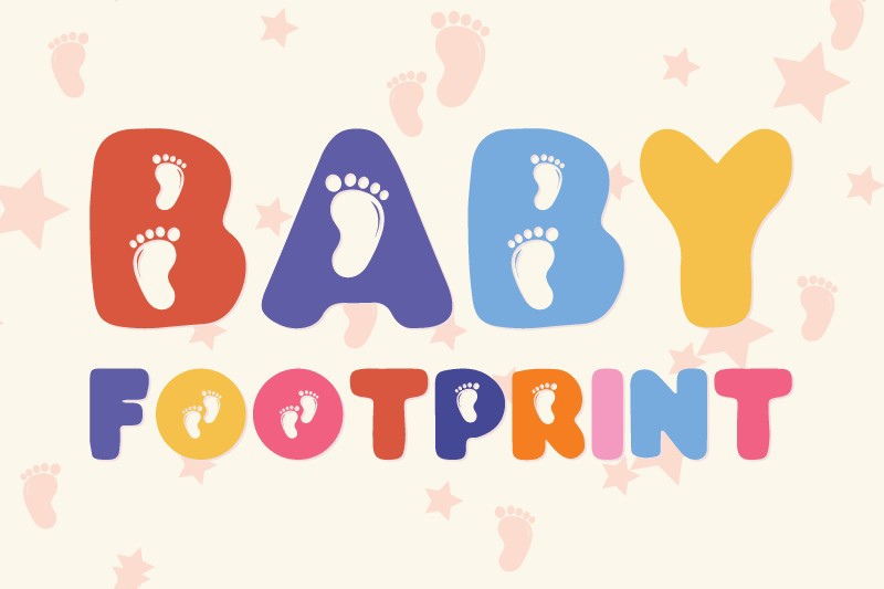 Baby Footprint Font preview