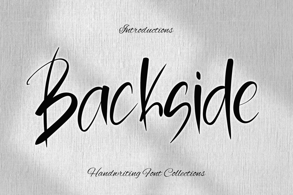 Backside Font preview