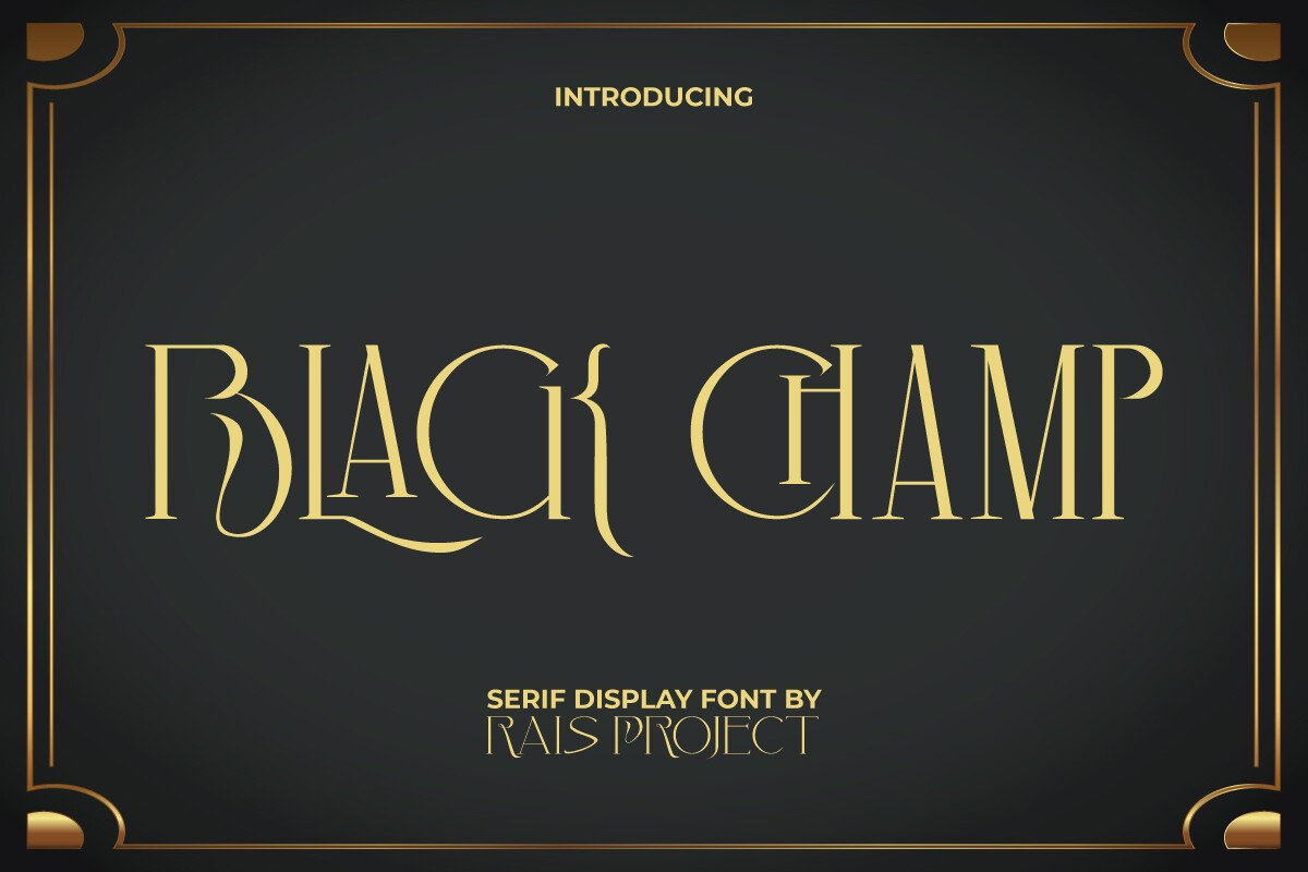 Black Champ Font preview