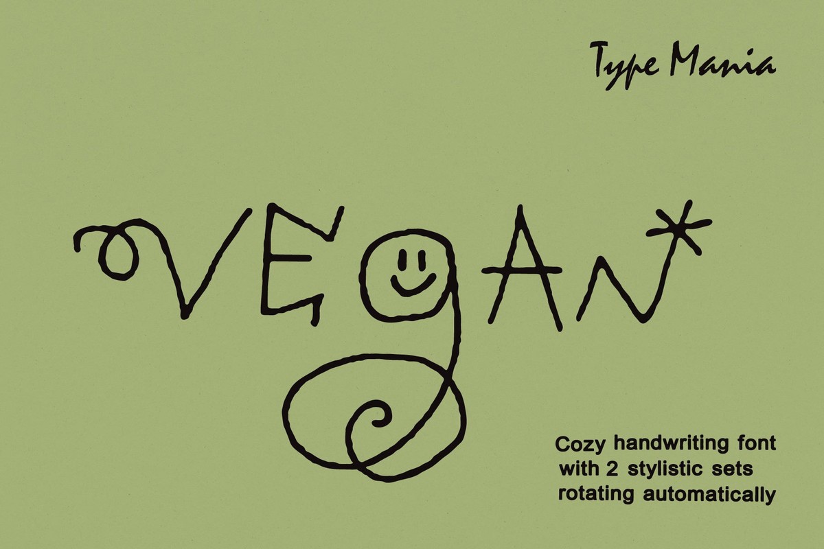 Vegan TM Font preview