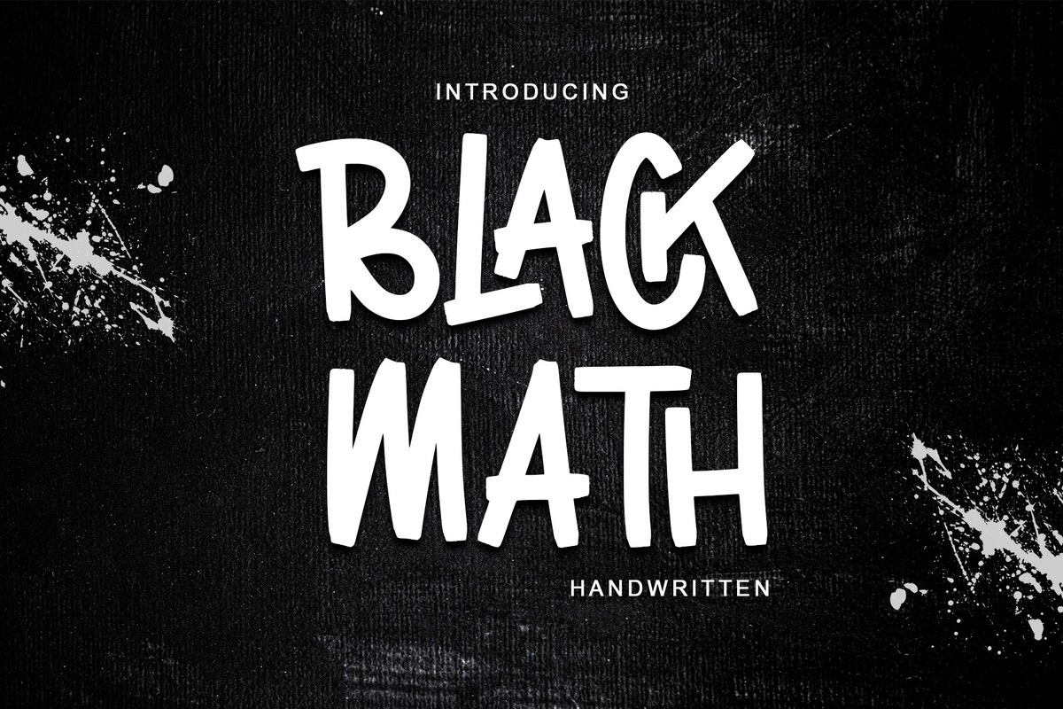 Black Math Font preview