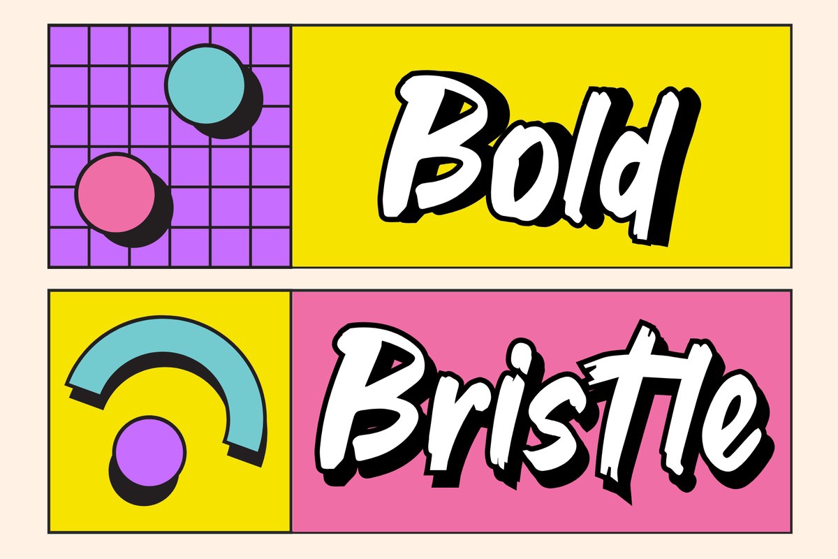 Bold Bristle Font preview