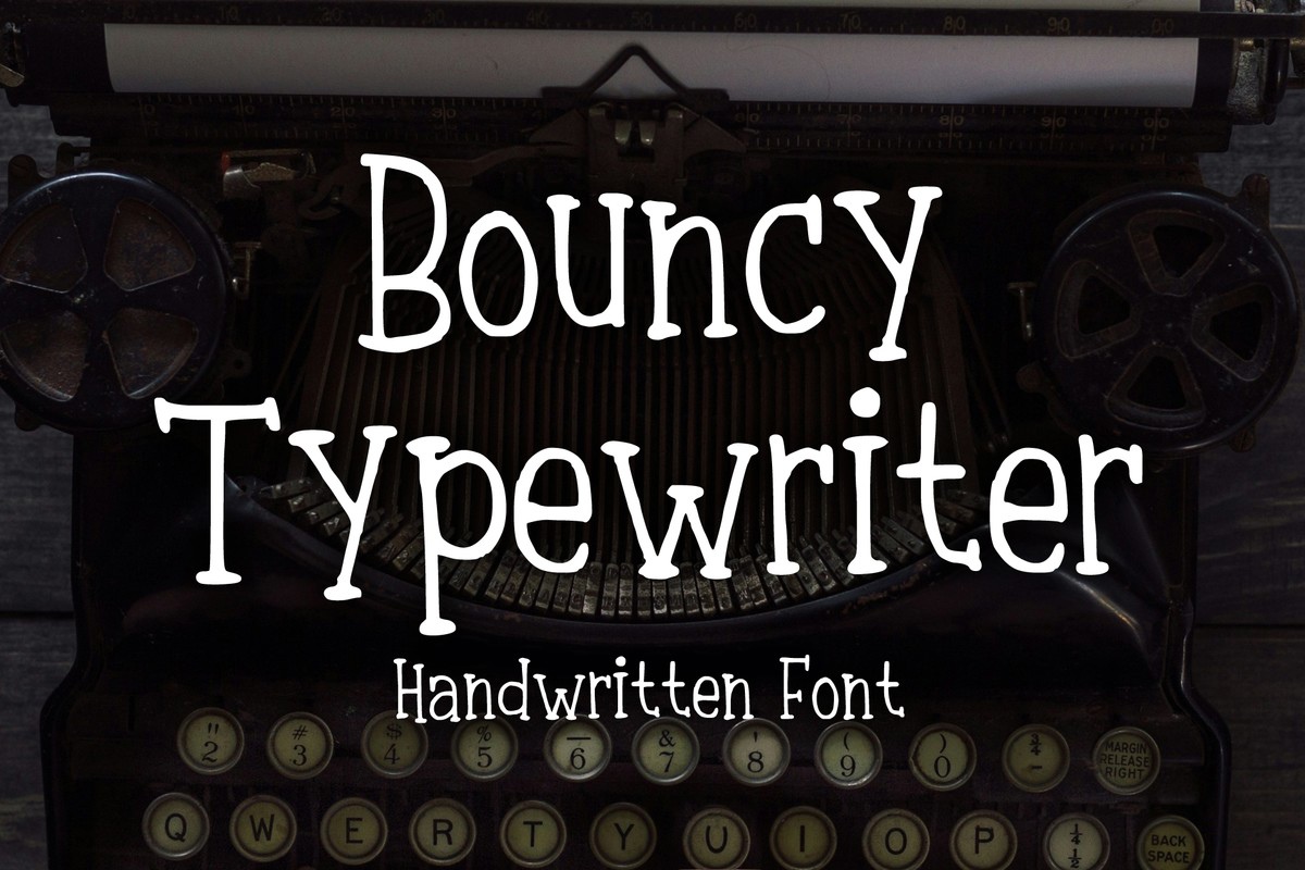 Bouncy Typewriter Font preview