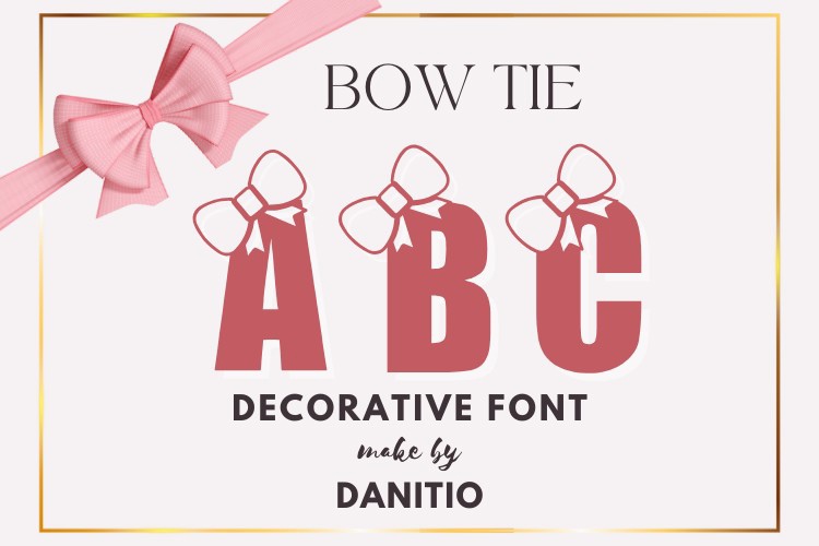 Bow Tie Font preview