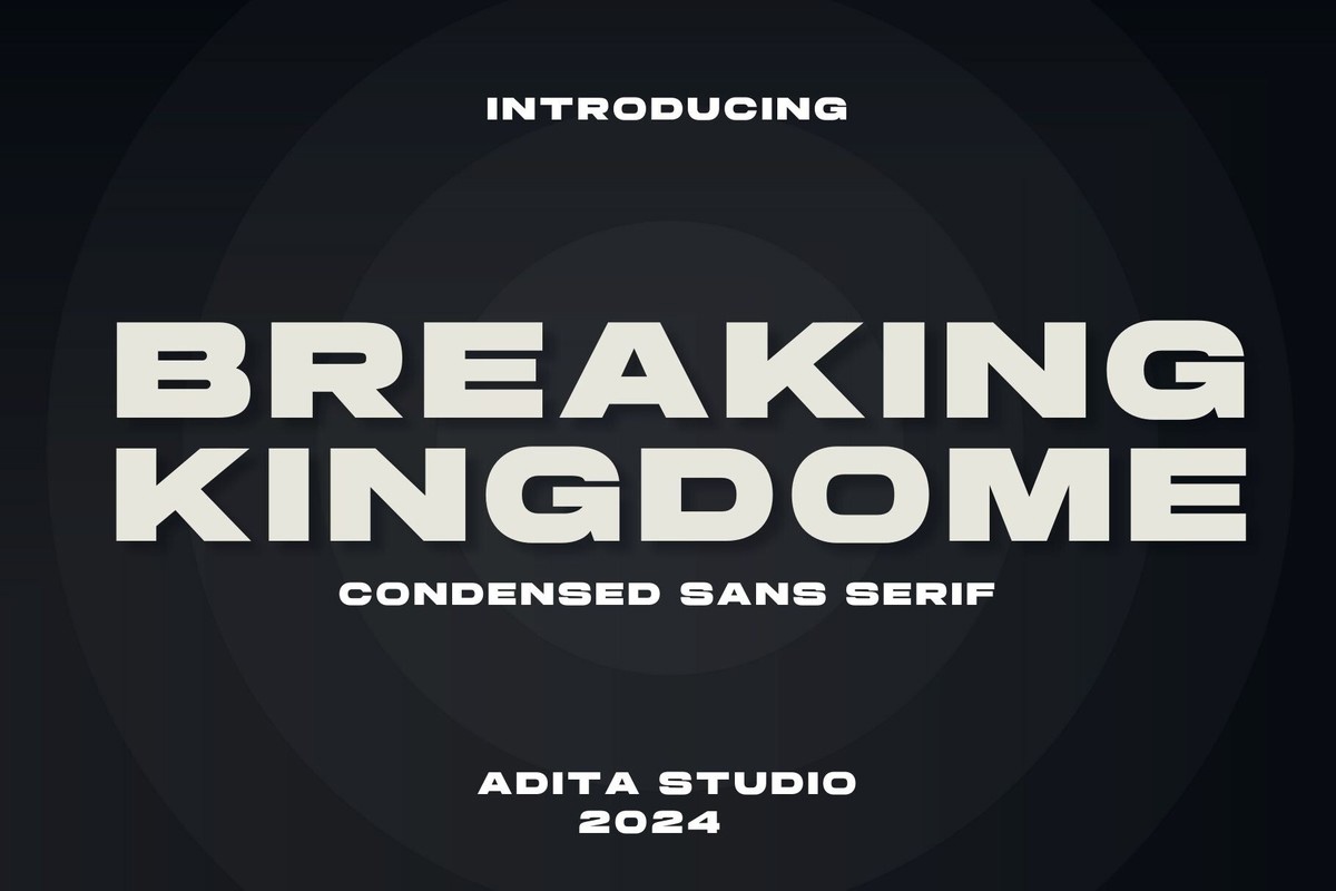 Breaking Kingdome Font preview