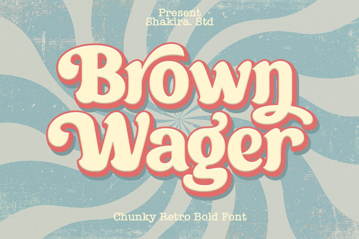 Brown Wager Font preview