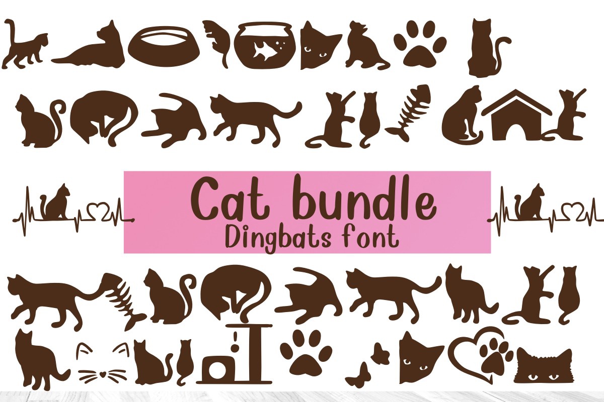 Cat Bundle Font preview