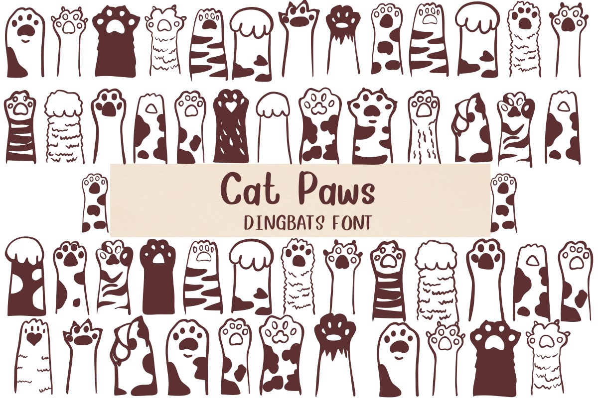 Cat Paws Font preview