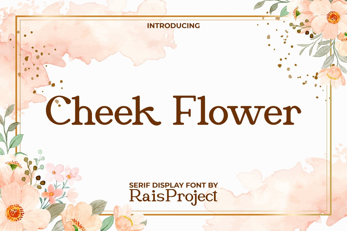 Cheek Flower Font preview