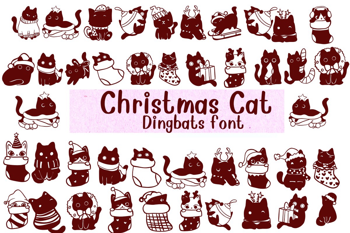 Christmas Cats Font preview