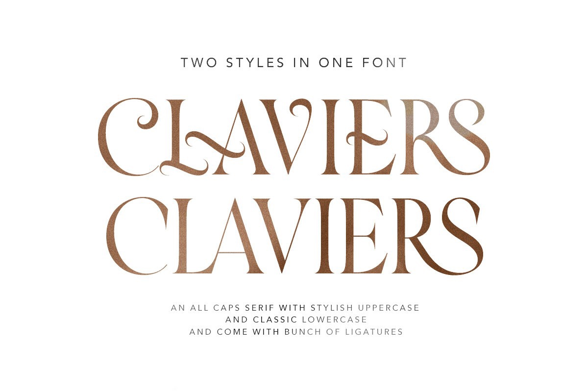 Claviers Regular Font preview