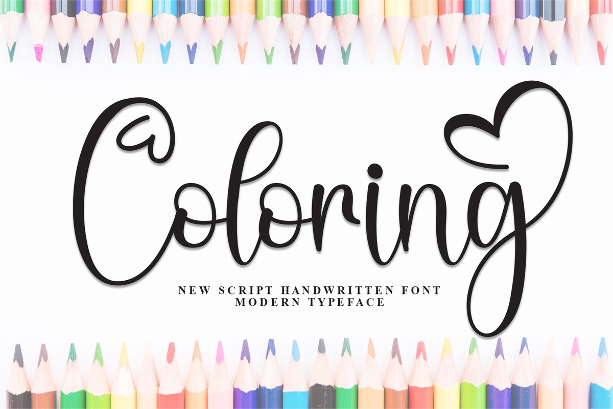 Coloring Font preview