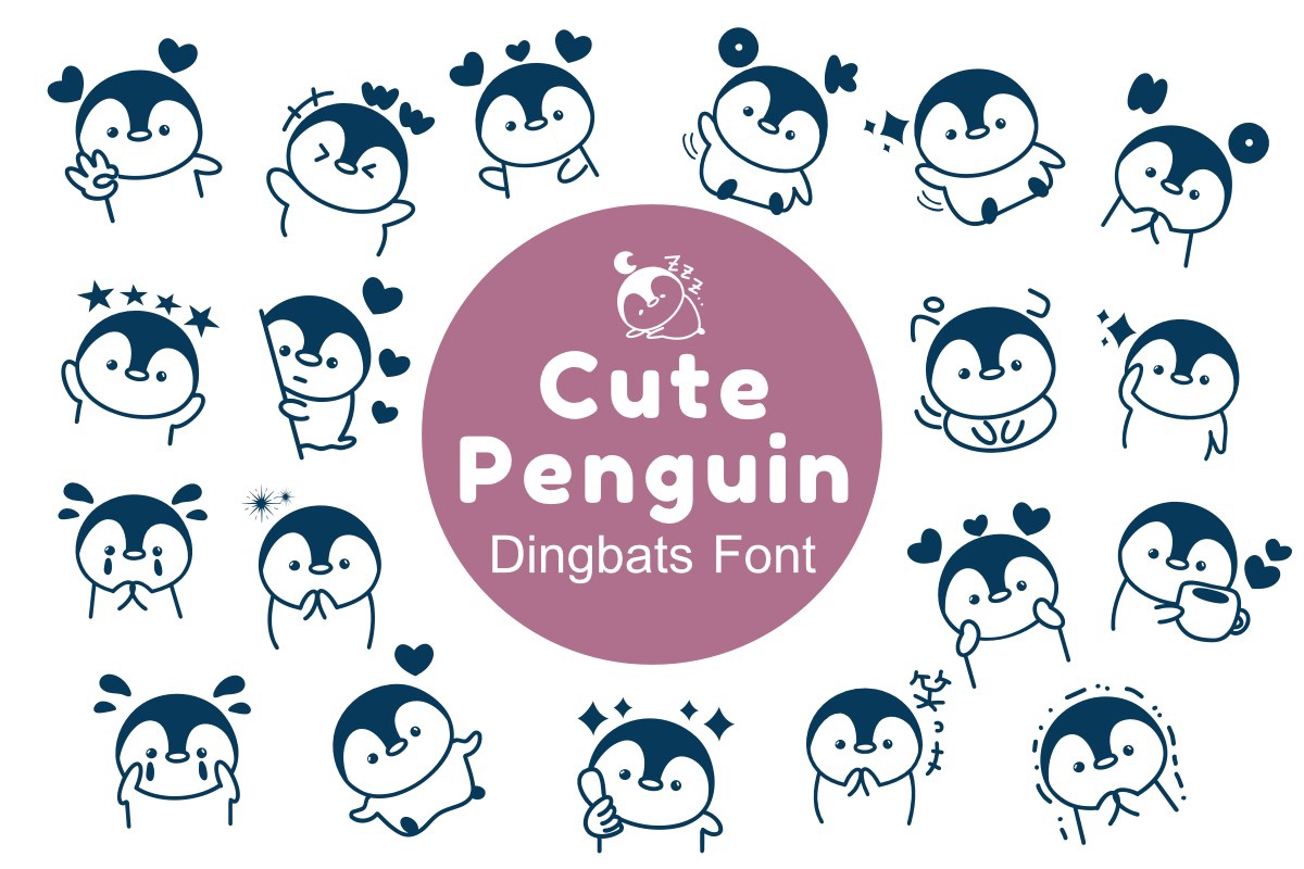 Cute Penguin Font preview